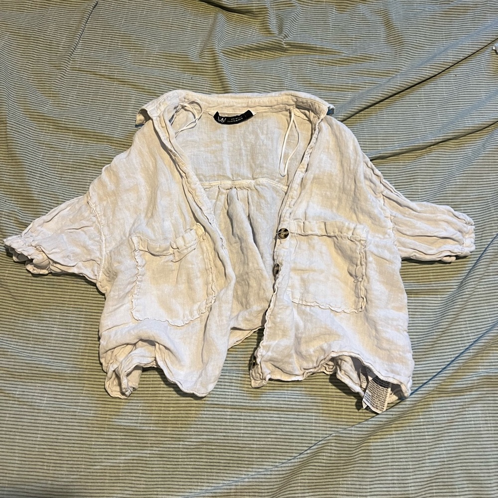 Zara White Crop